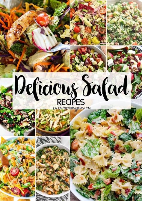 Delicious Salad Recipes for the start of a new year. If your New Year’s resolution is to eat healthier, this recipe collection is perfect for you! New Years Eve Salad, Pasta Side Dishes Easy, Kids Holiday Party, Delicious Salad Recipes, Squash And Ground Beef Recipes, 7 Day Detox, Salad Dressing Recipes Homemade, Most Pinned, Side Dish Recipes Easy