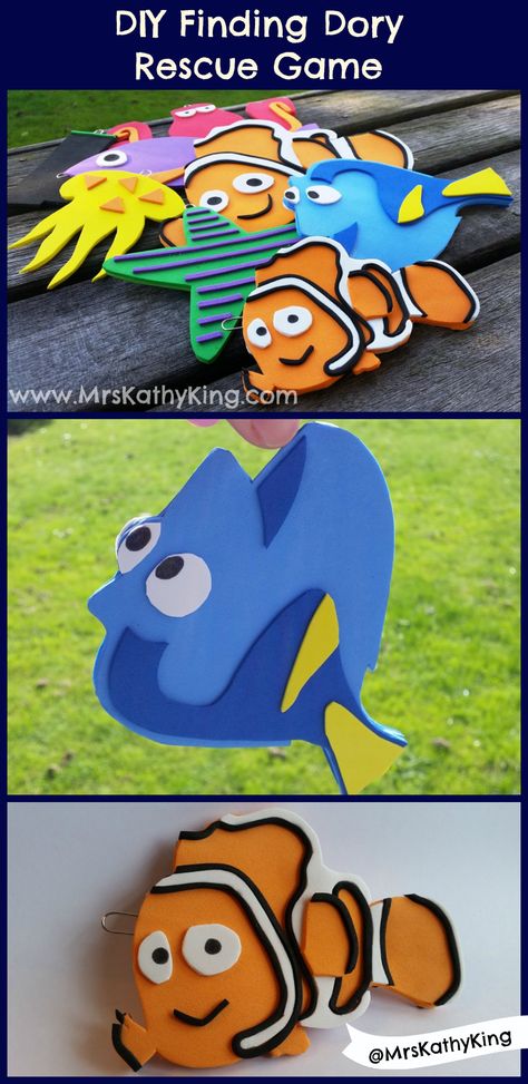 'Finding Dory' Party Idea: Rescue Dory Game #FindingDory - Mrs. Kathy King Finding Dory Crafts, Finding Dory Party, Dory Party, Nemo Party, Cousin Camp, Nemo Dory, Free Printable Templates, Finding Dory, Afterschool Activities