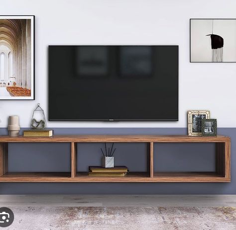 Floating Tv Stand The Home Depot, Mounted Tv Storage, Tv Shelf Wall, Wall Mounted Tv Stand, Mounted Tv Stand, Tv Solutions, Wall Mounted Tv Console, Shelf Under Tv, Floating Shelf Under Tv