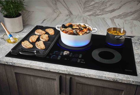 Electric Cooktop Kitchen, Induction Cooktop Kitchen, Induction Stove Top, Professional Cooking, Induction Cookware, Induction Stove, Induction Cooking, Glass Cooktop, Electric Cooktop