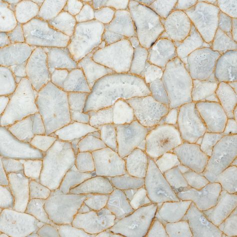 White crystal agate with gold leaf - a surface that truly speaks for itself.  Swipe to see this surface up close >>> For more, browse ‘materials’ on our website, or drop by our showroom on the King’s Road.  #surfacedesign #luxurymaterials #interiordesign #yachtdesign #residentialdesign #hoteldesign #diningtable Fameed Khalique, Instagram White, White Agate, Yacht Design, Stone Inlay, Hotel Design, White Crystal, Residential Design, The King