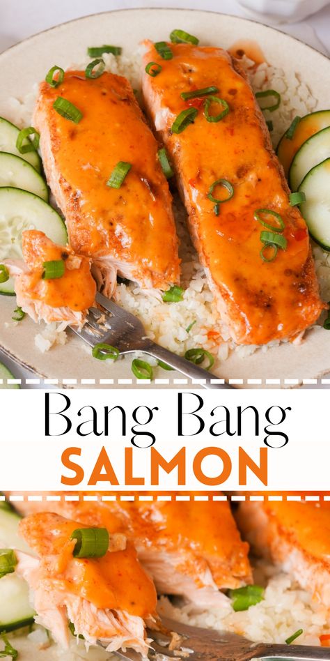 Salmon Thai Chili Sauce, Sweet Chili Sauce Salmon, Salmon Recipes Siracha, What To Make With Sweet Chili Sauce, Spicy Baked Salmon, Salmon Recipes Mayo, Thai Salmon Recipes, Salmon Recipes Spicy, Salmon Bang Bang