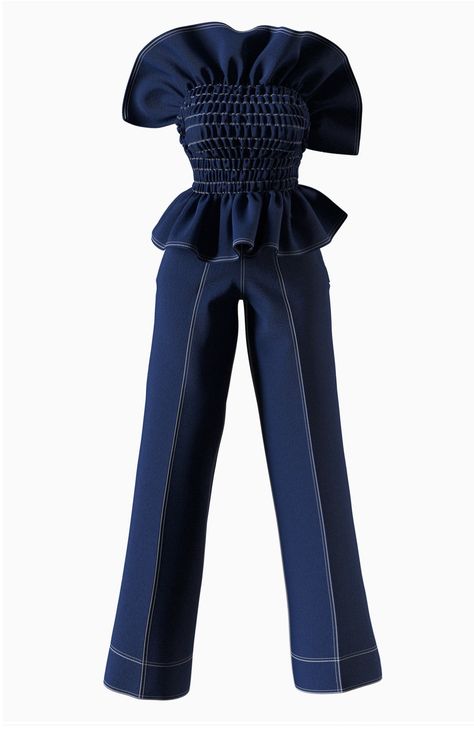 Hanifa "Pink Label Congo" Capsule Collection May 2020 Zaire Denim Jumpsuit Denim Set, Denim Suit, Amazing Dresses, Hacks Clothes, 3d Fashion, Fashion Buyer, Fashion Hacks, Virtual Fashion, Fashion Sets