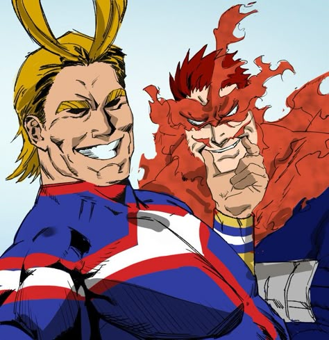 Todoroki Enji, Yagi Toshinori, Enji Todoroki, Todoroki Family, Goof Troop, Mha Fanart, Light Em Up, Toshinori Yagi, Man And Wife