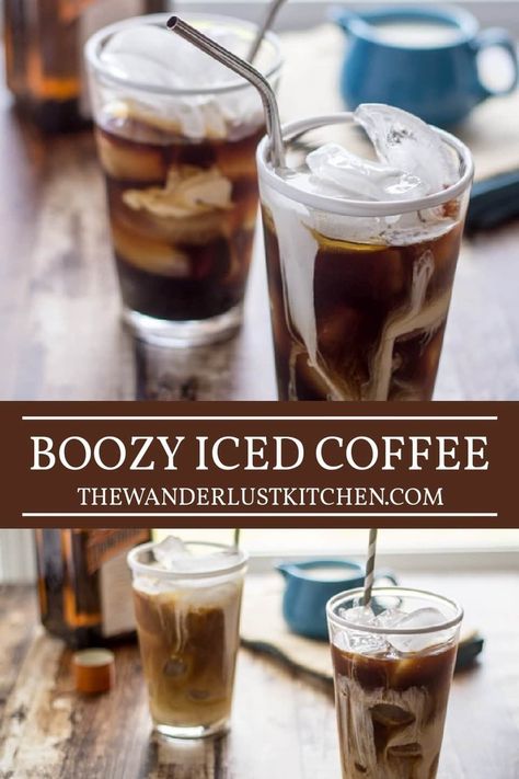 Ideas for Boozy Iced Coffee concoctions, whether the weather is hot, cold, or somewhere in between! Boozy Iced Coffee, Alcoholic Coffee Drinks, Coffee Vodka, Cold Weather Drinks, Summer Drink Cocktails, Iced Coffee Recipe, Citrus Vodka, Light Roast Coffee, Coffee With Alcohol