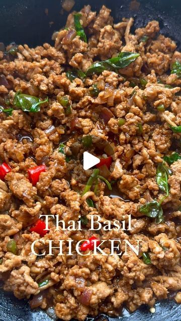 35K likes, 364 comments - cookwithchay on January 8, 2024: "Thai Basil Chicken - Pad Kra Pao Thai Basil Stir Fry * ½ cup red onion or shallot (diced or shallots roughly chopped) * 16 oz ground chicken * 5 garlic cloves minced * ½ cup Thai basil or regular basil * 1 medium red chili (chopped roughly) * 1 jalapeno pepper or 1/2 green bell diced * Neutral oil 2-3 tablespoons (chicken shoukd not be dry ) Sauce * 2 tablespoon light soy sauce * 2 tablespoon dark soy sauce * 1 tablespoon honey Thai Basil Stir Fry, Basil Stir Fry, Pad Kra Pao, Thai Basil Chicken, Dark Soy Sauce, Jalapeno Pepper, Basil Recipes, Basil Chicken, Thai Basil