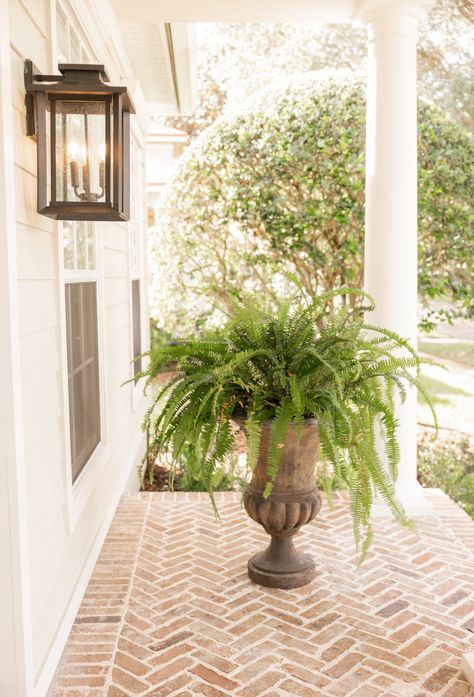 Cottage Front Porch Decor: Step into Serenity for a Cozy Retreat!  Welcome to a world of enchanting possibilities for your outdoor haven! Discover the ultimate front porch makeover with our curated collection of front porch decorating ideas. Transform your space into a cozy retreat with trendy tips and DIY inspiration that promise a warm welcome year-round. From budget-friendly hacks to effortlessly blending rustic charm with modern style, we've got you covered. Cottage Front Porch Decor, Cottage Porch Decor, Cottage Front Porch, Brick Porch, Types Of Bricks, Front Porch Makeover, Brick Projects, Brick Steps, Cottage Porch