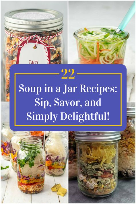 Collage of 4 soup in a jar recipes. Tortellini Soup In A Jar, Love Soup Mix In A Jar, Dry Soup In A Jar Recipes, Dry Bean Soup Recipes In A Jar, Soup In Mason Jar, Diy Meal In A Jar, Just Add Water Soup In A Jar, Dried Soup In A Jar Great Gifts, Mason Jar Soup Mix Recipes Homemade Gifts