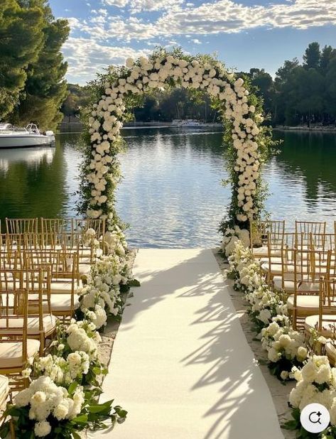 This type of wedding arch + flowers on the floor along the aisle Flowers On The Floor, Wedding Arch Flowers, Arch Flowers, Wedding Arch, On The Floor, The Floor, Arch, Flowers