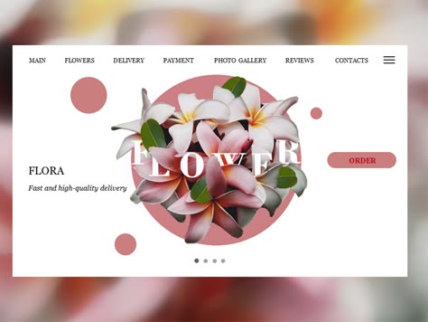 Flower Shop Website, Flower Website, Webpage Design Layout, Floral Website, 블로그 디자인, Food Web Design, Indesign Layout, Web Design Examples, Website Design Inspiration Layout