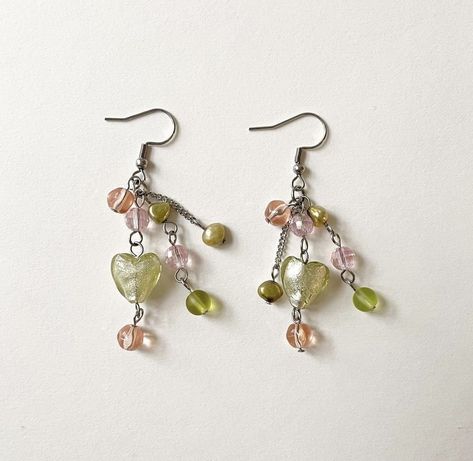 Dangly Earrings, Bead Jewellery, Jewelry Inspo, Beaded Earrings, Freshwater Pearls, Poppies, Beaded Jewelry, Glass Beads, Drop Earrings