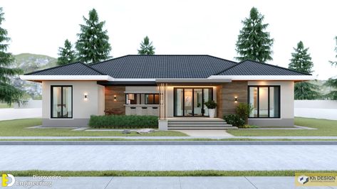 4 Bedroom Bungalow House Plans, 5 Bedroom Bungalow, Modern Bungalow House Plans, Bungalow Floor Plans, Bungalow Style House Plans, Modern Bungalow House, Model House, Model House Plan, Bungalow House Plans