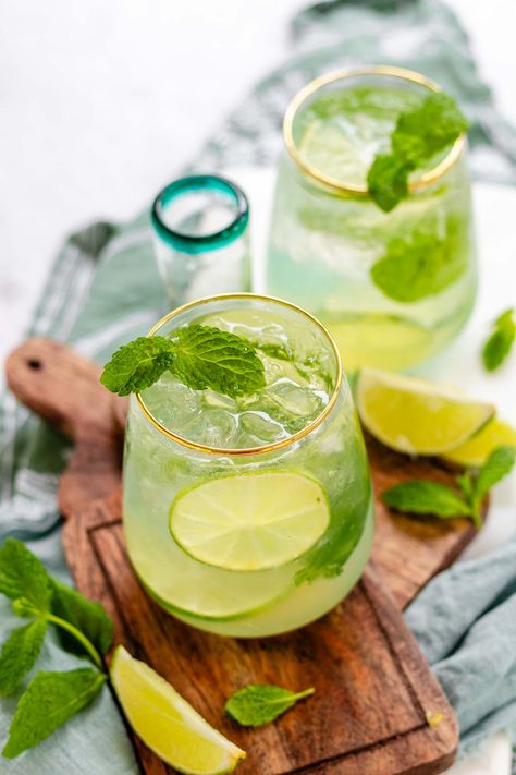 Beat the heat with a refreshing homemade mojito. This simple recipe breaks down this classic Cuban cocktail into easy steps, making it a breeze to whip up a batch for your next gathering. Learn how to muddle mint like a pro, measure out the perfect ratios of rum to lime juice, and achieve that ideal level of sweetness with my easy simple syrup for cocktails. Cheers to summer in a glass! Simple Syrup For Cocktails, Syrup For Cocktails, Mojito Recipe Classic, Simple Syrup Cocktails, Classic Mojito, Mojito Recipe, Mint Sprig, Soda Water, Ingredient Substitutions