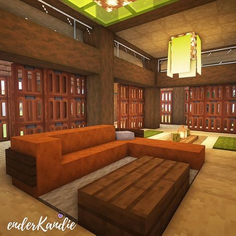 enderKandie on Instagram: “Open the shoji for a cool breeze or start a fire in the wood burning stove to keep it toasty and warm. 🌸 My cozy Japanese living room. . .…” Minecraft Living Room, Interior Minecraft, Minecraft Decoration, Aesthetic Minecraft, Japanese Living, Japanese Living Room, Rumah Minecraft Sederhana, Minecraft Interior, Minecraft Interior Design