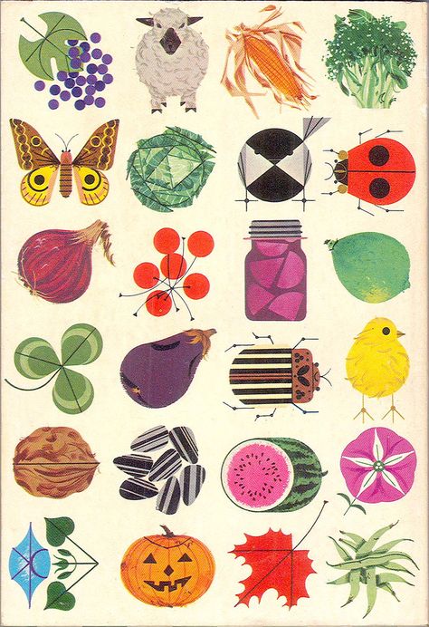 Back cover of the 1964 Ford Almanac, illustrated by Charles Harper - Mid-Century Modern Graphic Design Charley Harper Art, Mid Century Illustration, Charley Harper, Wildlife Prints, Old Book, Modern Graphic Design, Design Graphique, Art Plastique, Art Paint