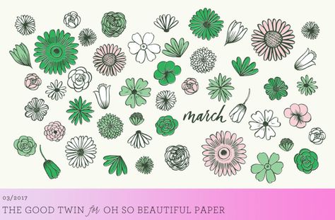 March Illustrated Wallpaper by The Good Twin for Oh So Beautiful Paper March Computer Wallpaper, March Desktop Wallpaper, Wallpaper March, Illustrated Wallpaper, March Wallpaper, Soft Green Color, Rose Illustration, Modern Lettering, Computer Backgrounds