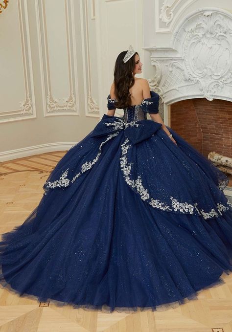 Champagne Xv Dresses, Corset Quince Dress, Quince Blue, Blue Quince Dress, Quinceanera Blue, Royal Blue Quinceanera Dresses, Royal Blue Quince, Quince Stuff, Quince Dresses Blue