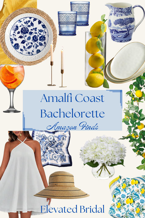 Everything you will need to host the most extrvagent and memorable bachelorette. The perfect Amazon list to help you create the bachelorette party of your dreams! 

Amalfi Coast Bachelorette, Amalfi Coast Party, Costal Party, Unique Bachelorette Themes. Amalfi Coast Bachelorette Party, Amalfi Bachelorette Party, Italy Bachelorette Party, Italian Bachelorette Party Theme, Amalfi Coast Party, Amalfi Coast Theme Party, Boys Trip, Amazon List, Bachelorette Themes