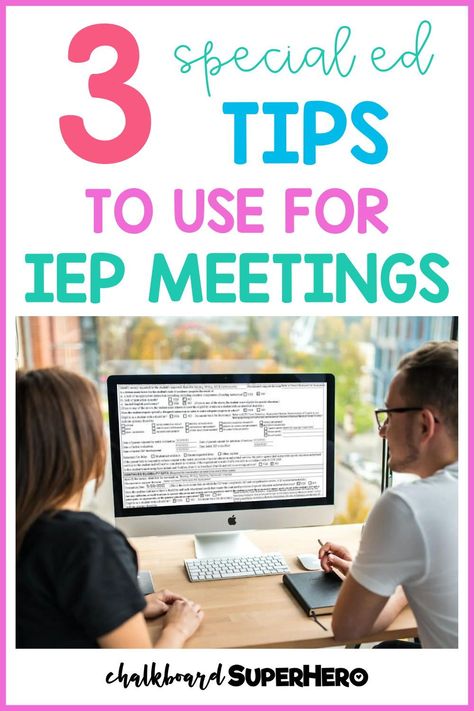 As a special education teacher, IEP meetings can feel overwhelming. To be prepared for the beginning of the school year, check out this blog post for 3 special education tips on how to have a successful IEP meeting with parents. Read about how to become prepared for the meeting, starting with student strengths, and sending home the IEP meeting agenda ahead of time. You can also get my bonus classroom tips for how to stay organized for meetings with my editable teacher binder. Iep Meeting Agenda, Iep Forms Special Education, Teacher Iep Goal Funny, Student Strengths, Iep Goals For Severe And Profound, Iep Accommodations Tracking, Special Education Behavior, How To Stay Organized, Functional Life Skills