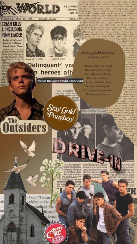 stay gold, ponyboy #theoutsiders Glory Road, Stay Gold Ponyboy, Ralph Macchio, Stay Gold, Boys Wallpaper, Forever Grateful, Looking Back, The Outsiders, The Incredibles