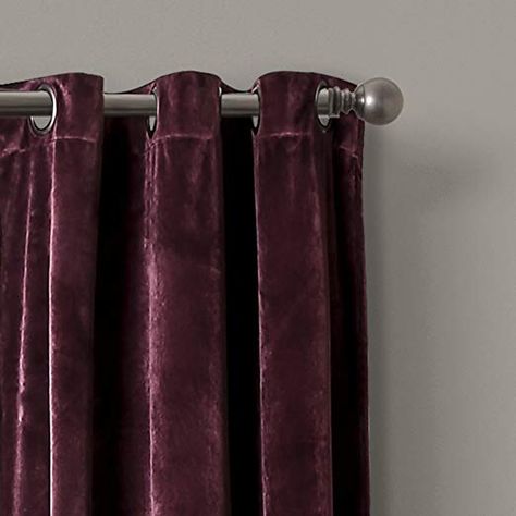 Color Block Curtains, Windows Ideas, Velvet Room, Living Room Styles, Candle Wall Decor, Elegant Curtains, Lush Decor, Thermal Curtains, Darkening Curtains