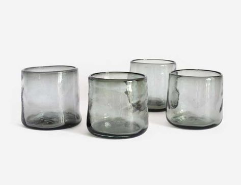 Table Glassware, Rustic Glassware, Recycled Glassware, Unique Glassware Farmhouse, Textured Glassware, Sustainable Glassware, Wabi Sabi Glassware, Unique Drinking Glasses, Recycled Glasses