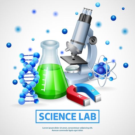 Scientific laboratory design concept Fre... | Free Vector #Freepik #freevector #design #education #light #science World Science Day, Chemistry Lab Equipment, Light Bulb Drawing, Science Day, Laboratory Design, Lectures Room, Science Decor, Dna Molecule, Biology Labs