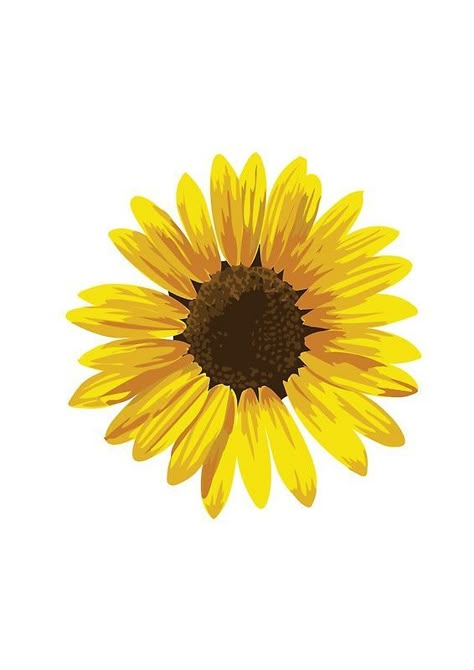 Sunflower Drawing, Sunflower Pictures, Sunflower Tattoos, Sunflower Wallpaper, Sunflower Art, Yellow Sunflower, Sunflower Design, Yellow Aesthetic, Aesthetic Painting