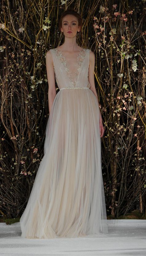 Tulle Gown Bridesmaid, Wedding Dresses For Spring, Tull Dress, Flattering Wedding Dress, Mira Zwillinger, Dresses For Spring, Gown Bridesmaid, Lillian West, Gold Wedding Dress