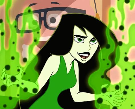 Shego Pfp, Shego Icons, Rottmnt Shifting, Shego Aesthetic, Goth Cartoon Characters, Kim Possible Characters, She Go, Green Characters, Drawing Cartoon Characters