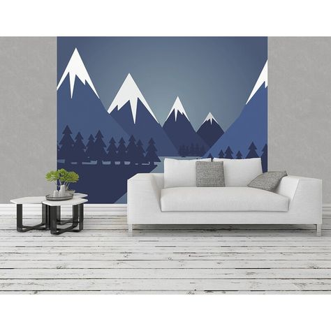 Mountain Wall Mural Nursery, Mountain Mural Kids Room, Mountain Wall Decal Nursery, Woodland Mural, Mountain Wall Mural, Mountain Mural, Nursery Wall Decor Boy, Kids Room Decals, Room Decals