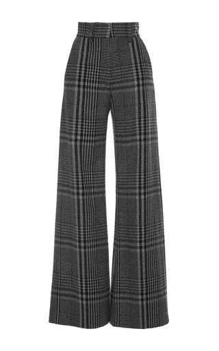 Wool High-waisted Pants, Luxury Wide-leg Pants, Luxury Vintage High-waisted Pants, Elegant Wool Wide-leg Pants, Luxury High-waisted Wool Pants, High Waisted Wide Leg Pants, Hounds Tooth, Wool Trousers, Wide Leg Pant