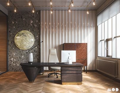 Office Cabin Design Interior Luxury, Modern Office Back Wall Design, Behance Office Interior, Office Interior Design Cabin, Luxury Office Cabin Design, Office Table Design Small Spaces, Modern Office Wall Design, Small Office Wall Decor, Luxury Office Design