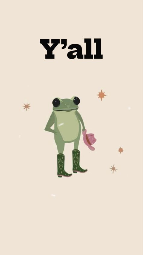 #frog#cowboy#yall Frog In Cowboy Boots, Frog Cowboy Hat, Frog With Cowboy Hat, Frog Ideas, Cowboy Hat Tattoo, Gay Vampire, Cowboy Frog, Frog Drawing, Dainty Tattoos