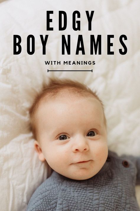 Are you looking for the best edgy boy names with meanings! Then this *ultimate* list of cool boy names is sure to inspire you! From badass names to rocker names this list of edgy name ideas is full of cool, unique, and strong boy names! Badass Boy Names List, R Names For Boys, Bad Boy Names, K Boy Names, Meaningful Boy Names, Boy Names Ideas, Hipster Boy Names, Aesthetic Boy Names, Edgy Boy Names