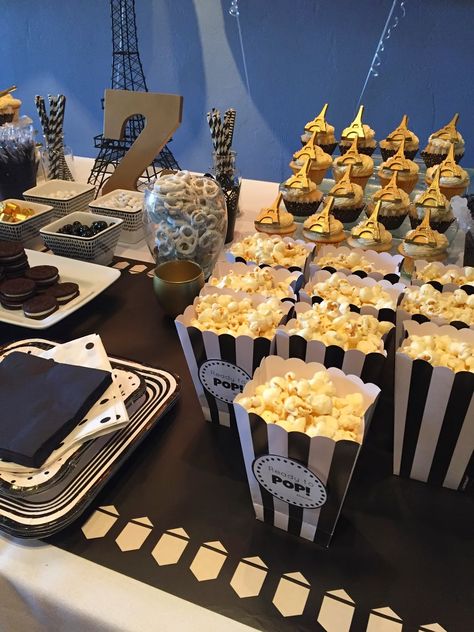 Black And White Candy Bar Ideas, Black N White Birthday Party Ideas, Black And Gold Paris Theme Party, Black White Gold Birthday Theme, Blackout Party, Easter Cake Designs, Paris Baby Shower Theme, Paris Themed Birthday Party, Black And Gold Cake