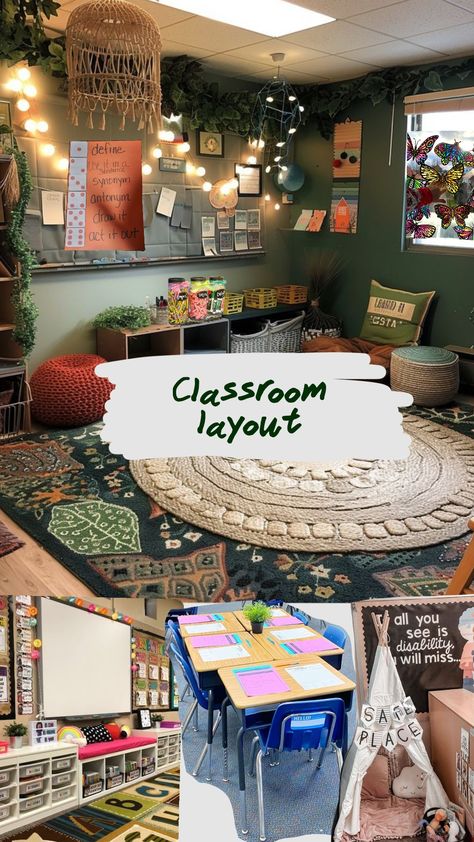 #funzone #teaching #classroom Fantasy Themed Classroom, Eclectic Classroom Decor, Fairytale Classroom Theme, Fairy Classroom, Fantasy Classroom, Magic Classroom, Magical Classroom, Classroom Vibes, Classroom Layout