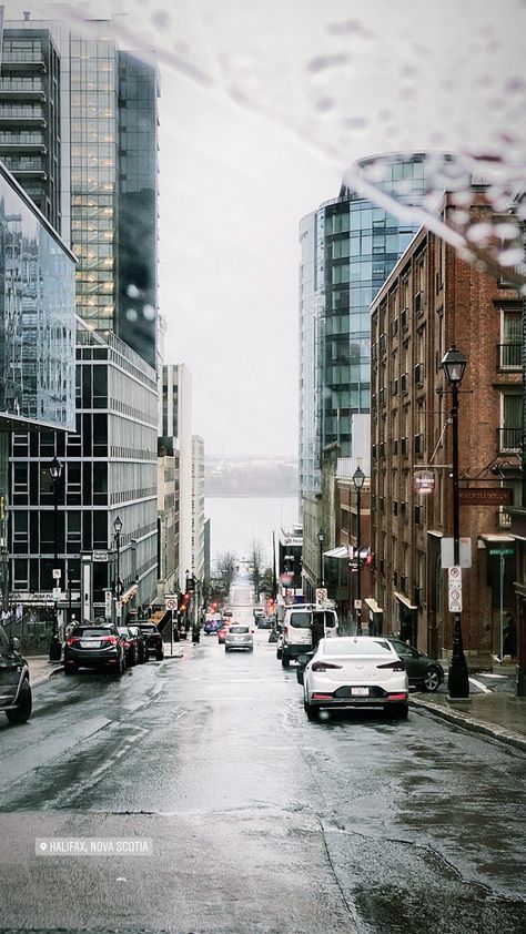 Halifax Nova Scotia Aesthetic, Halifax Aesthetic, Calgary Aesthetic, Maritime Aesthetic, Canada Vibes, 2024 Resolutions, Halifax Canada, Downtown Halifax, Aesthetic Rain