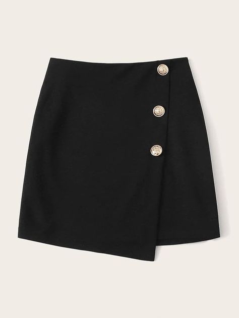 ADAGRO Short Skirts for Women Button Side Zipper Wrap Skirt (Color : Black, Size : Large) : Amazon.com.au: Clothing, Shoes & Accessories Split Side Skirt, Christmas Outfit Inspiration, Anime Skirts, Shein Skirts, Pu Skirt, Pleated Chiffon Skirt, Mini Wrap Skirt, Overlay Skirt, Printed Pleated Skirt