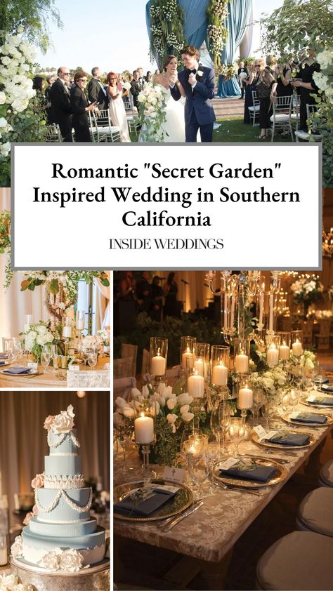 Step into a secret garden with this romantic and enchanting wedding inspired by nature's beauty in Southern California. From the lush floral arrangements to the charming decor, every detail was thoughtfully crafted to create a magical and unforgettable experience. Follow the journey of this exquisite celebration, complete with dreamy pastels, whimsical details, and a heartwarming love story. Immerse yourself in the enchanting atmosphere and get inspired for your own secret garden wedding. Secret Garden Wedding Reception, Secret Garden Themed Wedding, Secret Garden Wedding Theme, Victorian Wedding Themes, Secret Garden Theme, Garden Inspired Wedding, Inside Weddings, Wedding Greenery, Enchanting Wedding