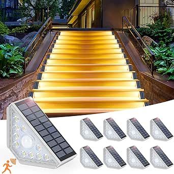 Courtyard Deck, Led Stair Lights, Solar Step Lights, Solar Fence Lights, Deck Decor, Step Lights, Outdoor Stair Lighting, Stair Lights, Step Lighting Outdoor