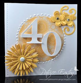 Spring Blossom Musings: A 40th Birthday 50th Birthday Cards For Women, Happy Birthday Cards Handmade, Special Birthday Cards, 30th Birthday Cards, 40th Birthday Cards, 50th Birthday Cards, Birthday Cards For Women, Milestone Birthday, Birthday Numbers