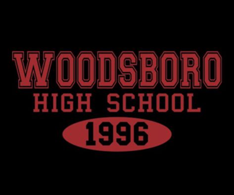 Woodsboro High School Scream, Woodsboro Aesthetic, Scream 1 Cast, Scream Woodsboro, Yt Wallpaper, Scream Logo, Woodsboro High School, 1996 Scream, Scream Characters