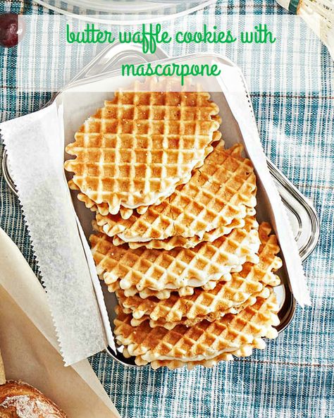 Need to get a dessert together in a flash? Sandwich creamy mascarpone between store-bought butter waffle cookies to make "no melt" ice cream sandwiches. Pecan Waffle Recipe, Quick Summer Desserts, Waffle Cone Maker, Waffle Cookies, Butter Pecan, Homemade Caramel, Waffle Recipes, Summer Dessert, Waffle Maker