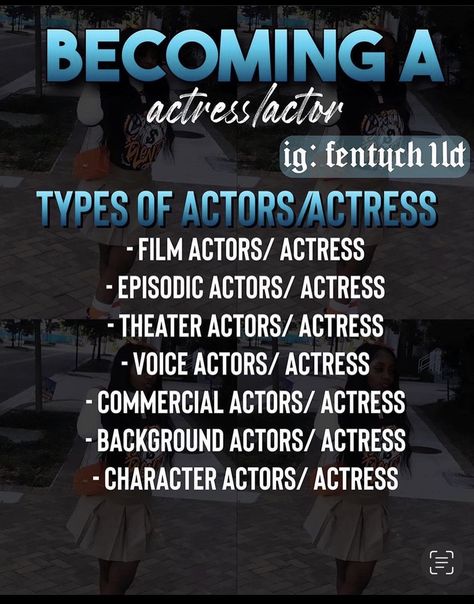 Types of actors How To Become An Actor, How To Become An Actress, Actor Affirmations, Acting Manifestation, Acting Lines, Acting Aesthetics, Acting Practice, Actor Tips, Acting Dream