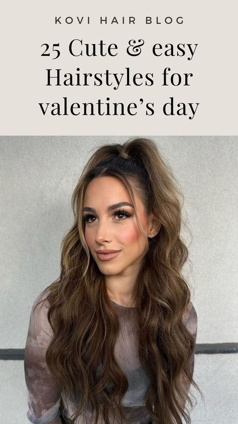 Looking for a cute and easy Valentine's Day hairstyle? Look no further! This collection of 25 hairstyles is perfect for any hair type and skill level. Whether you're looking for something romantic, flirty, or elegant, you're sure to find a hairstyle here that you'll love.

#valentinesday #hairstyles #valentinesdayhairstyles #hair #hairinspo https://whispers-in-the-wind.com/stunning-date-night-beauty-ideas-perfect-your-look/?25-cute-easy-valentines-day-hairstyles Easy Evening Hairstyles For Long Hair, Over Night Hairstyles, Date Night Updo, Easy Date Night Hair, Date Night Hairstyles Long, First Date Hairstyles, Date Night Hairstyles, Night Out Hairstyles, Cute And Easy Hairstyles