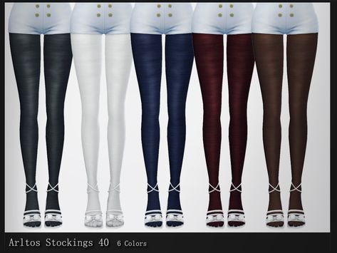 Ts4 Tights Cc, The Sims 4 Stockings Cc, Sims 4 Ripped Tights, Sims 4 Stockings Cc, Sims 4 Thigh High Socks, Strawberry Dress, Opaque Tights, Best Sims, Sims 4 Custom Content