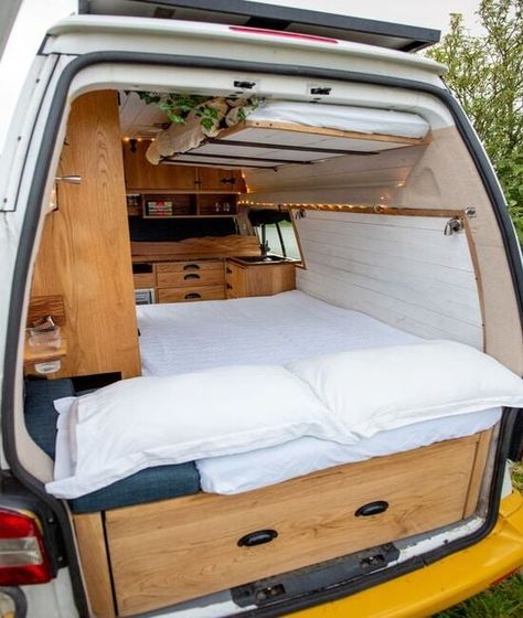 40 Cool Gifts for Fishermen You Can Buy Small Van Layout, Camper Van Interior Ideas, Van Interior Ideas, Small Camper Vans, Camper Van Interior, Geneva Airport, Cold Water Shower, Van Bed, Volkswagen T5