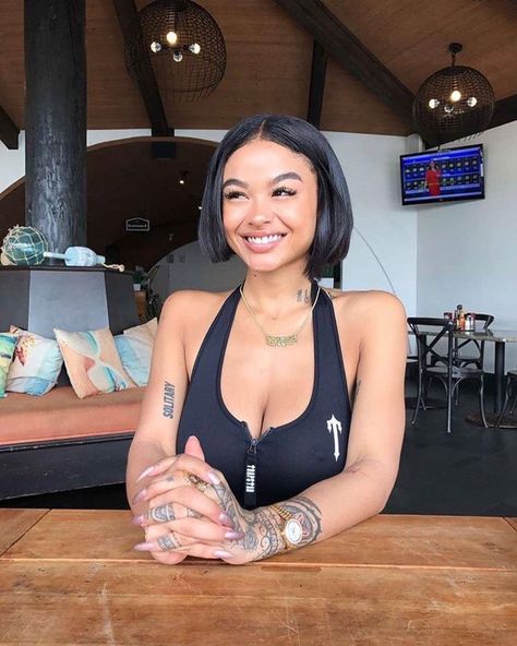 India Love Tattoos, India Westbrooks, India Love, Black Girls Hairstyles, Aesthetic Girl, Beautiful People, A Woman, Girl Fashion, Short Hair Styles