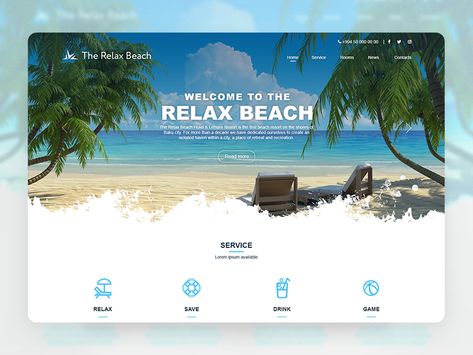 Resort website design Beach Resort Website Design, Resort Web Design, Resort Website Design Inspiration, Beach Website Design, Resort Poster Design, Beach Website, Resort Website, Hotel Website Design, Sea Resort